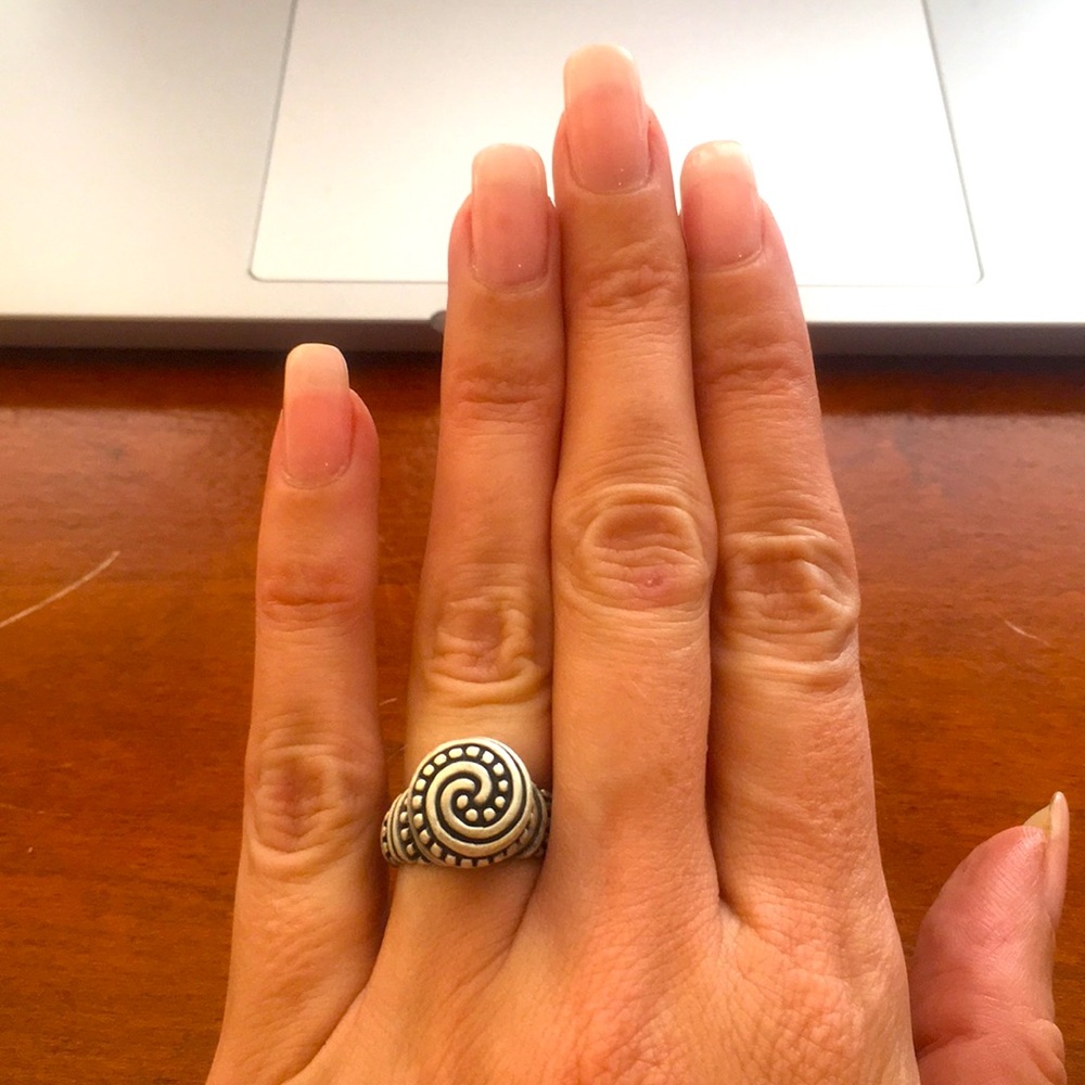 James Avery Real Silver African High Profile Ring